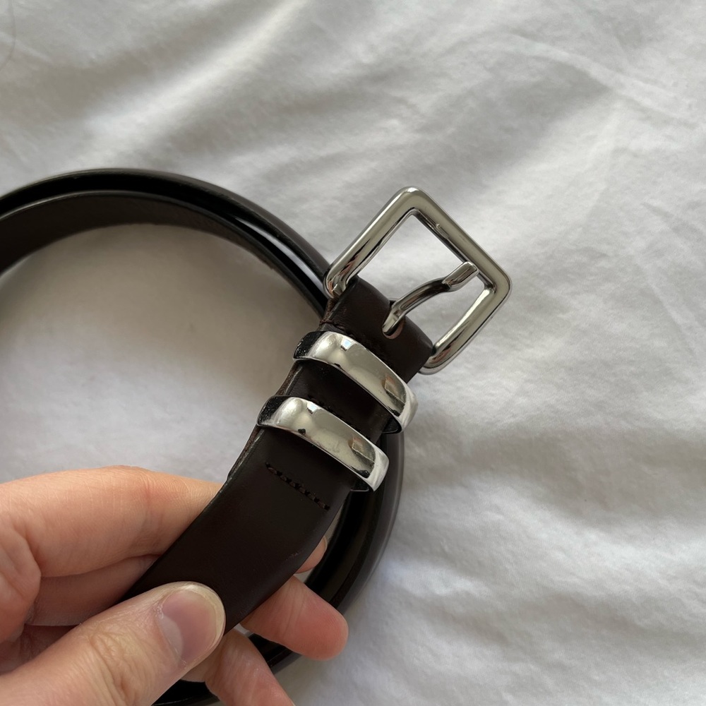 The Kooples Black Belt with Silver Buckle